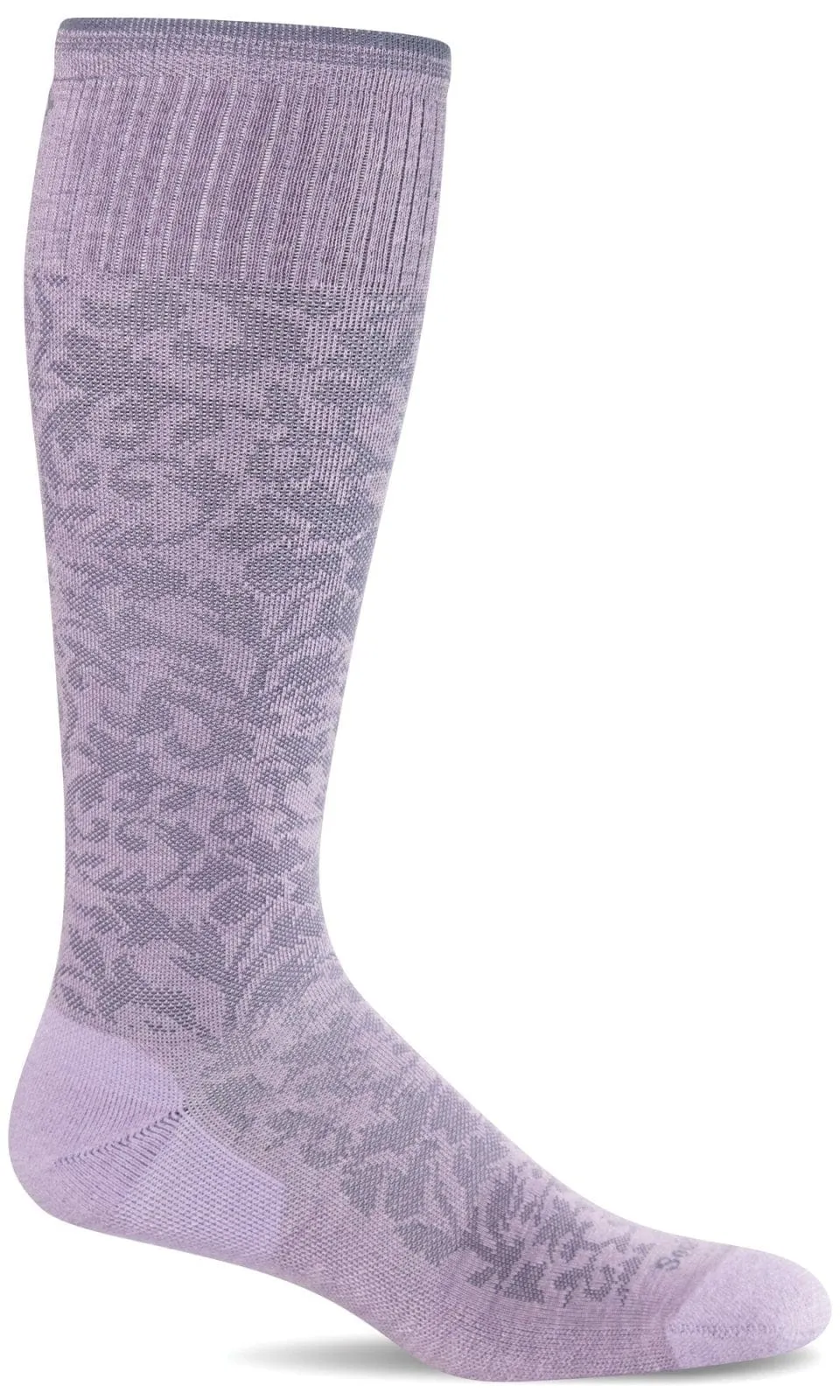 SockWell Women's Moderate Graduated Compression Socks- Damask Lavender