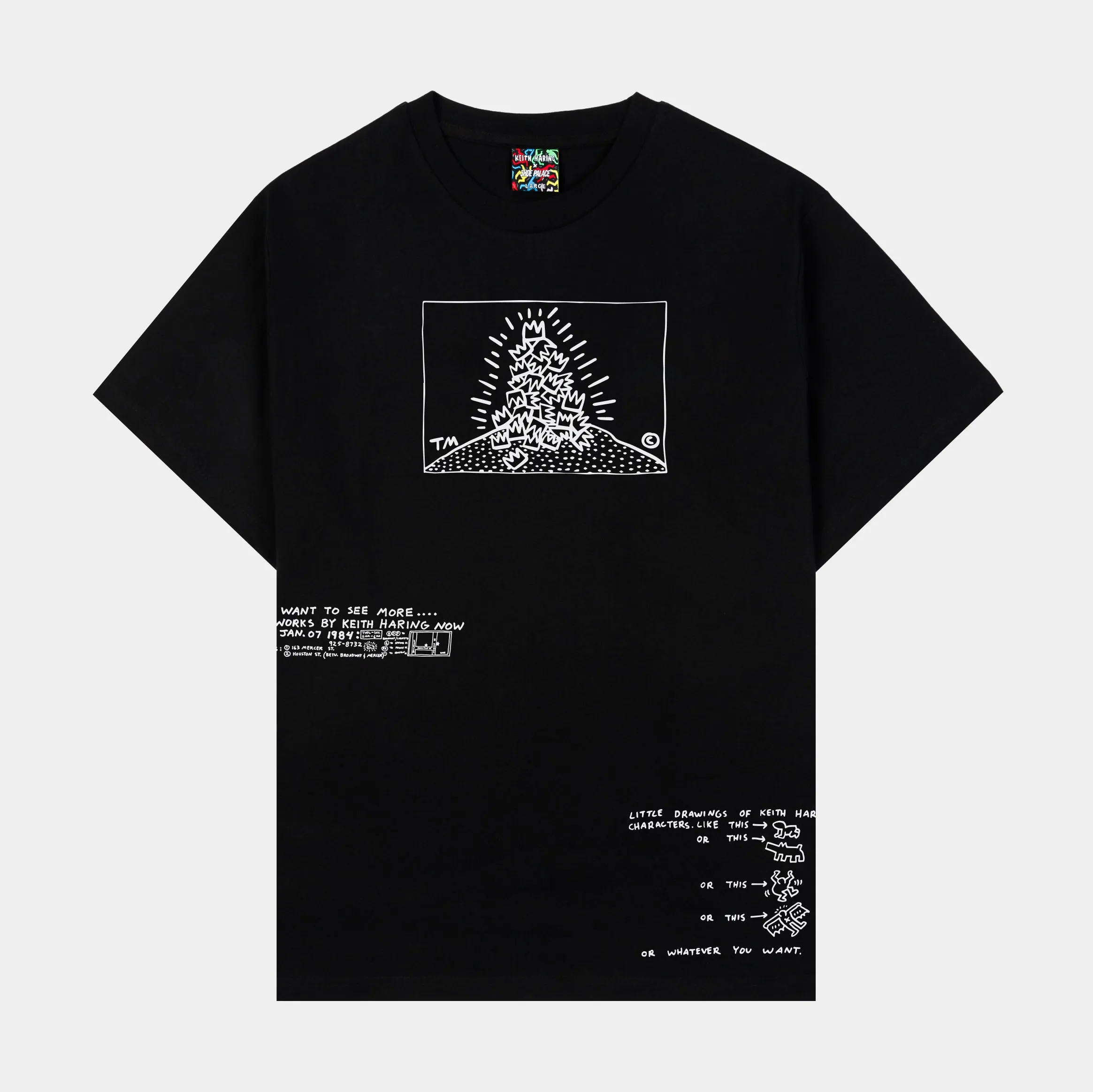 SP x Keith Haring Drawings Mens Short Sleeve Shirt (Black/White)