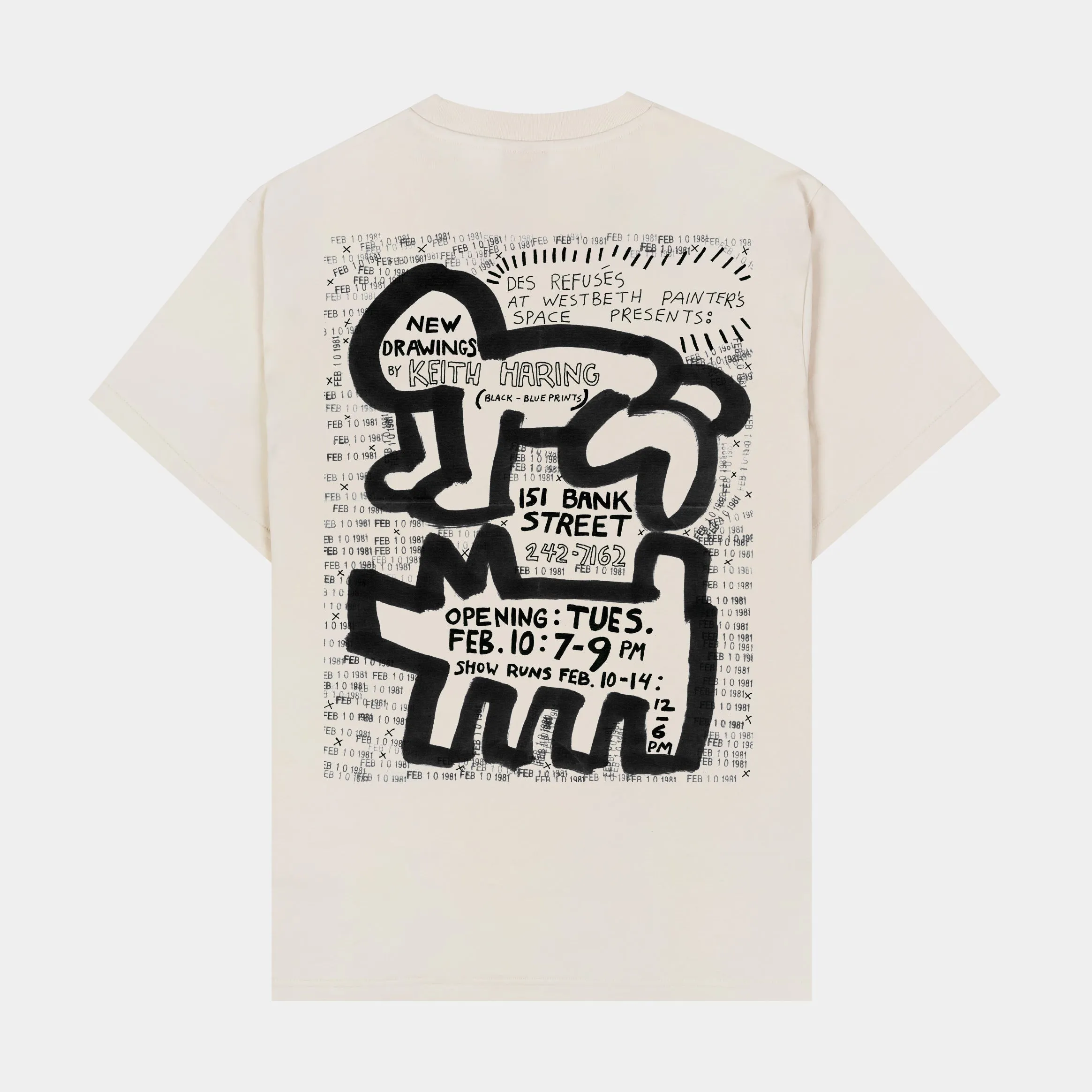 SP x Keith Haring Show Mens Short Sleeve Shirt (Beige/Red)