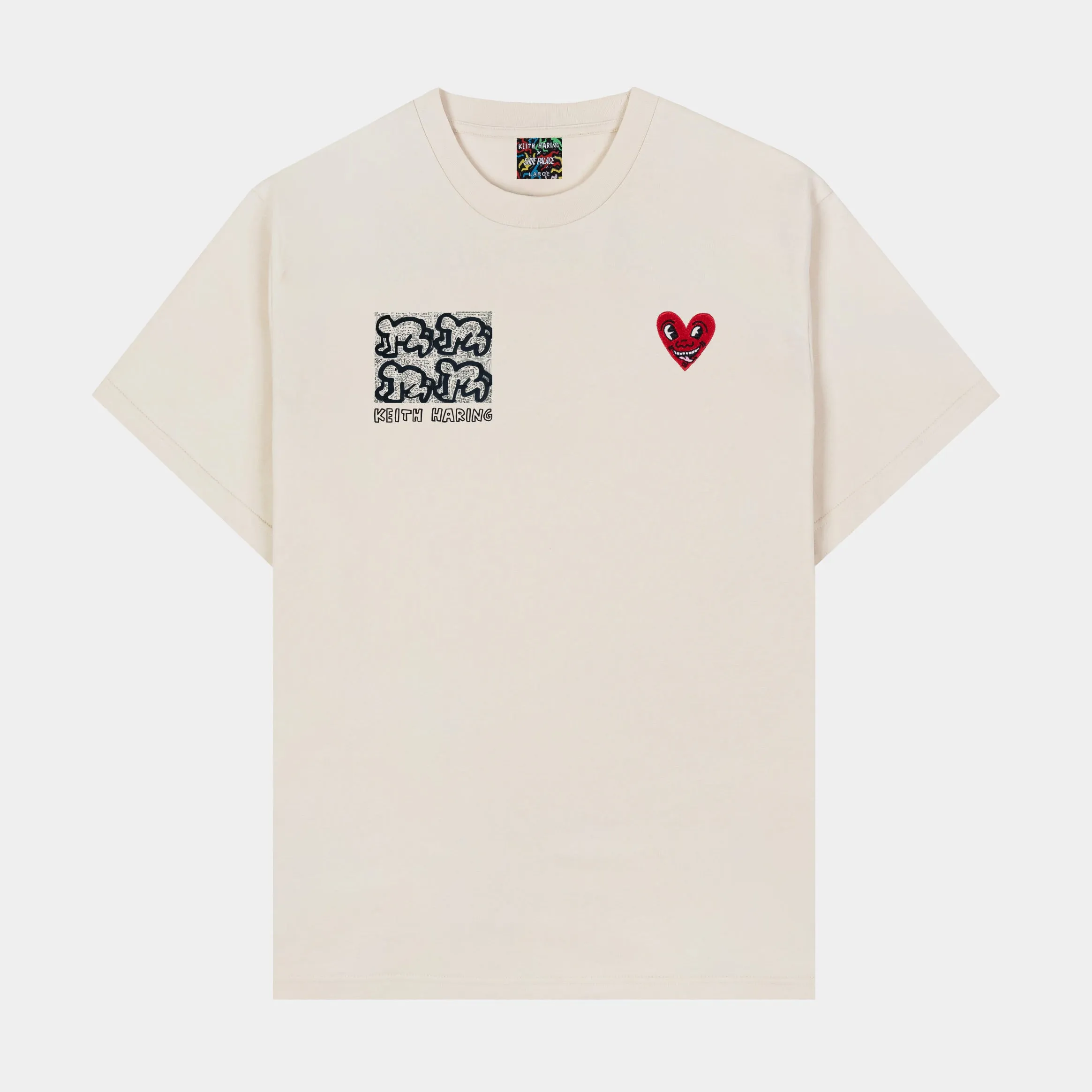 SP x Keith Haring Show Mens Short Sleeve Shirt (Beige/Red)