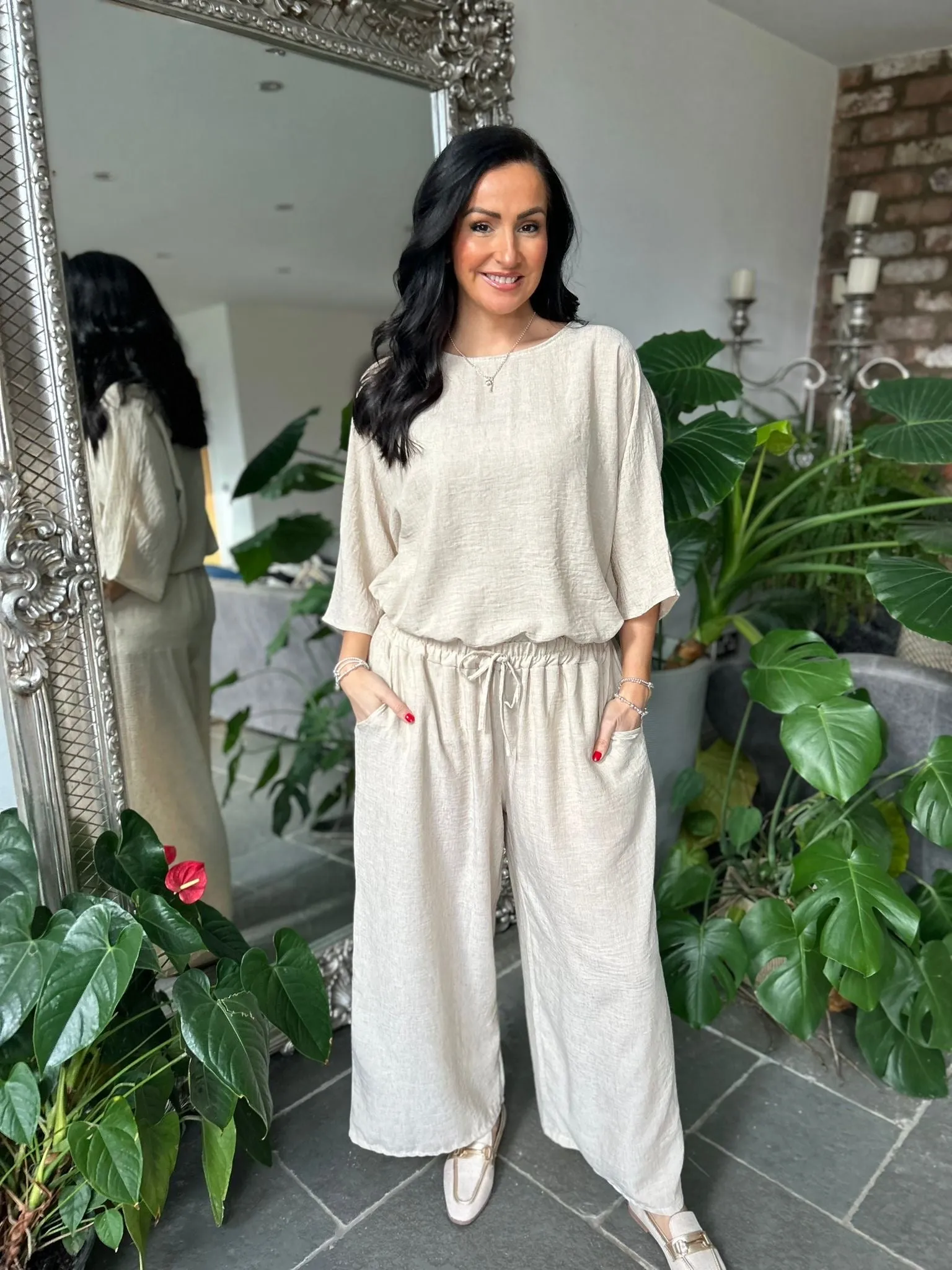 Stone Lightweight Trousers Kirsty