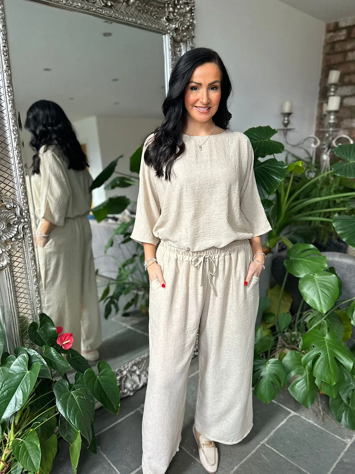 Stone Lightweight Trousers Kirsty