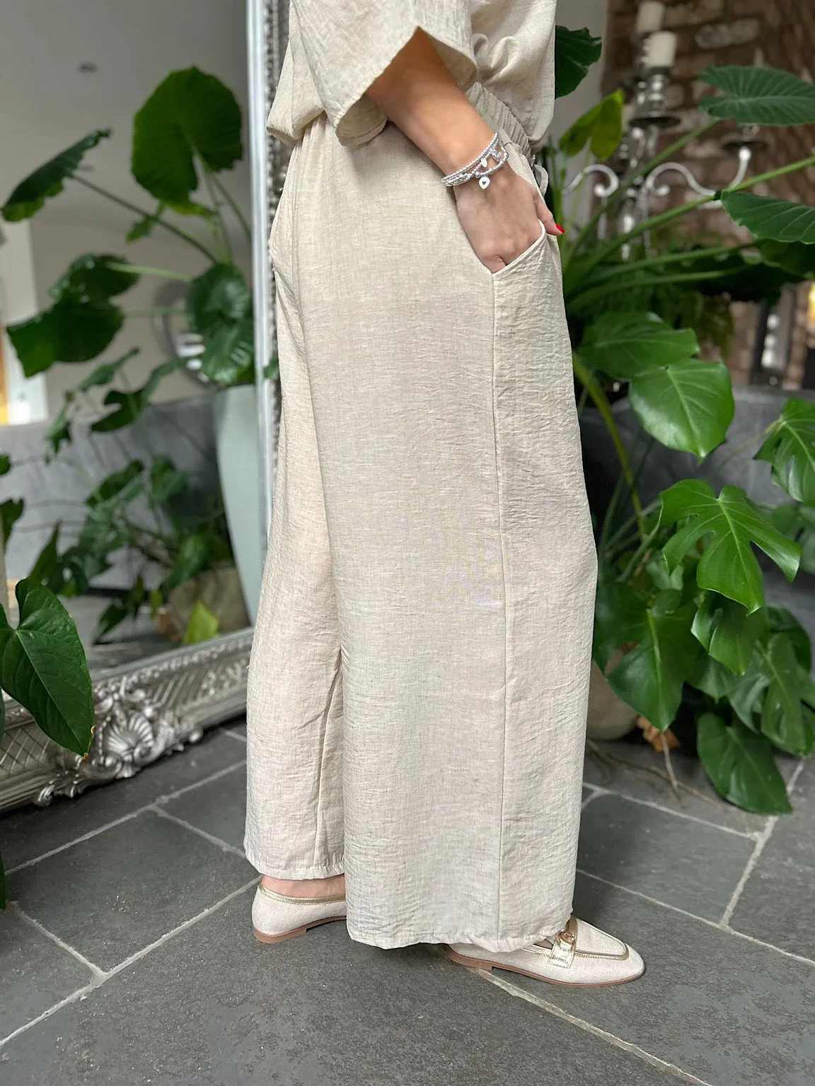 Stone Lightweight Trousers Kirsty