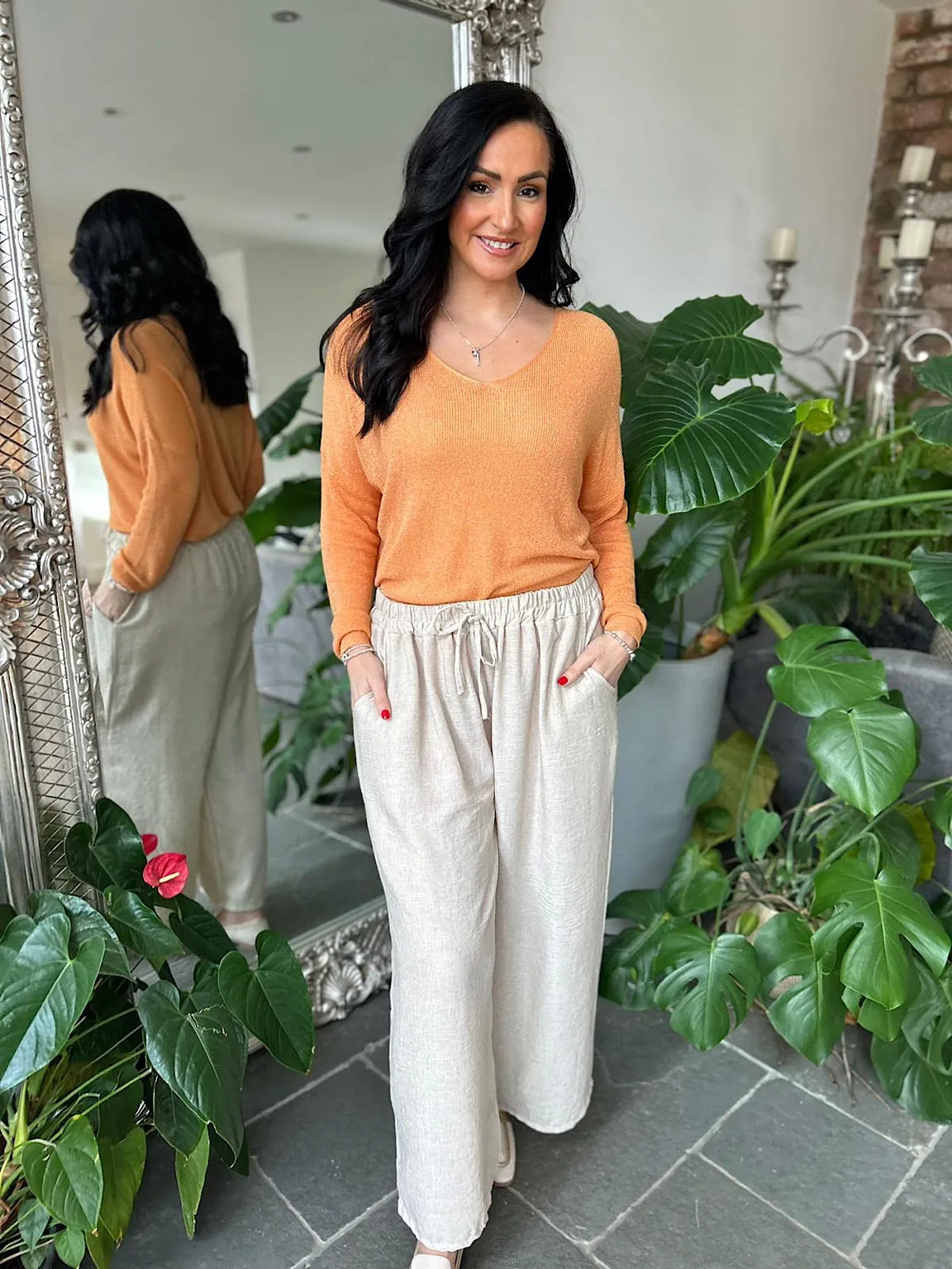 Stone Lightweight Trousers Kirsty