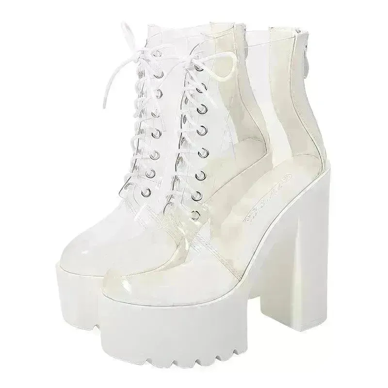 Super High Heel Platform Women's Shoes Waterproof boot