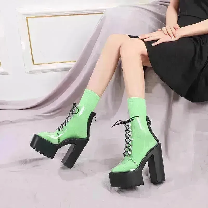 Super High Heel Platform Women's Shoes Waterproof boot