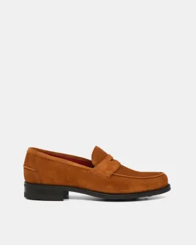 Tobacco Suede Penny Loafer