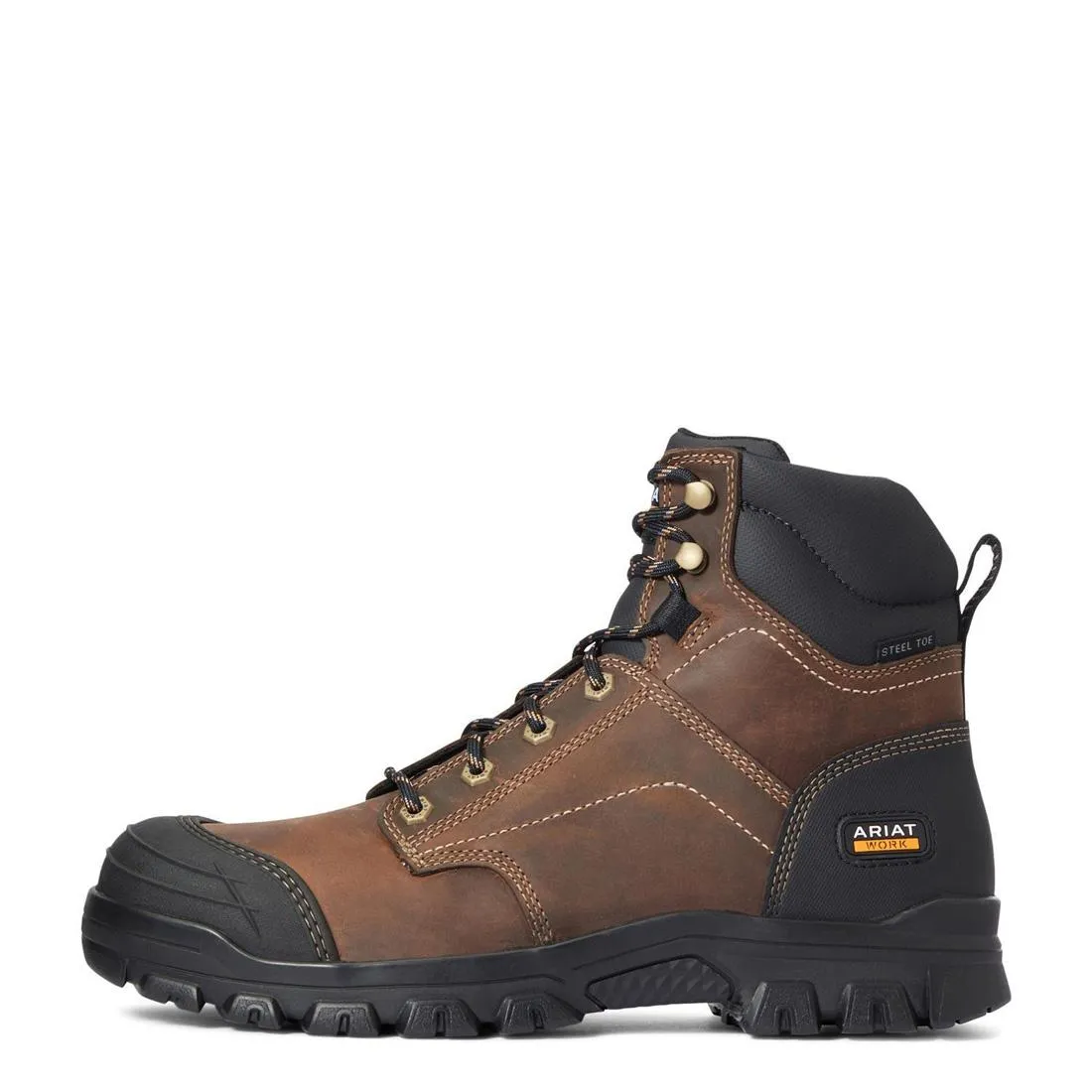 Treadfast 6 inch Steel-Toe Work Boot Distressed Brown