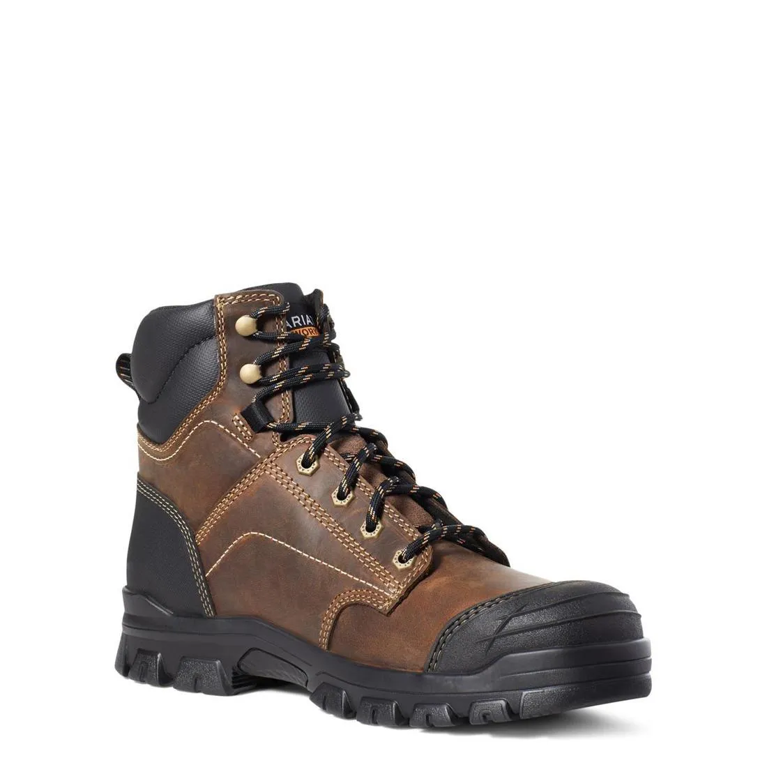 Treadfast 6 inch Steel-Toe Work Boot Distressed Brown
