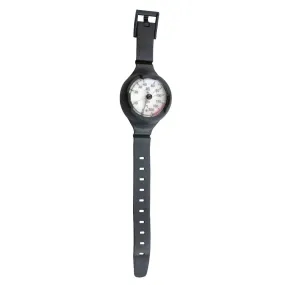 XS SCUBA Wrist Depth Gauge 200 FT 60 Meter Steel Rubber Boot Strap